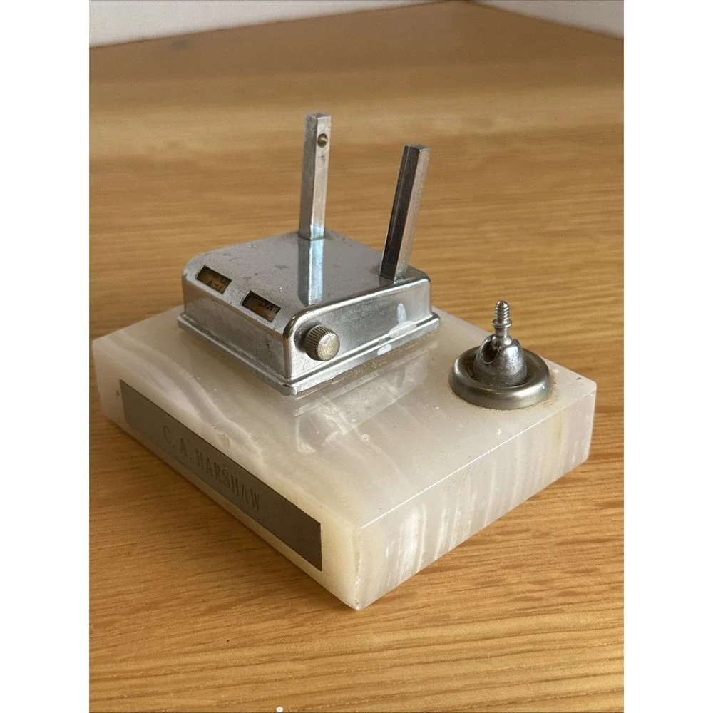 Vintage Marble C.A. Harshaw Pen Holder -missing Pcs